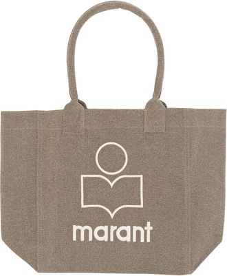 Isabel Marant Tassen, Dames, Beige, ONE Size, Katoen, Yenky Petit Tote