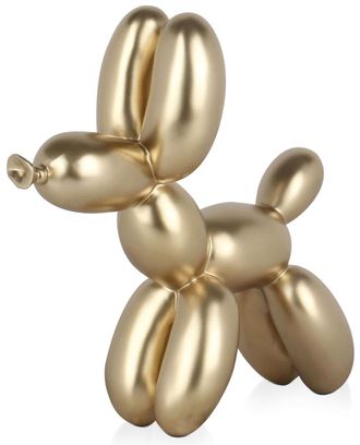 ADM Design Skulptur Ballonhund 26 x 27 cm - Metallic Gold
