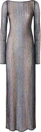 Missoni Lange cover-up van mesh met open rug - Dames - Maxi kleedjes - Veelkleurig - XS - Rayon - Kleedjes