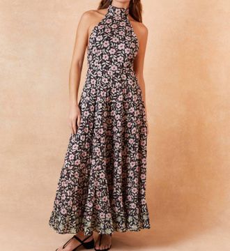 Rixo Womens Jayne Dress In Carnation Mix Mauve