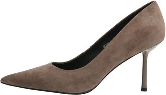 Cesare Gaspari Leren Stiletto Hakken - Dames - Pumps - Bruin - 38 EU - Su&egrave;de - Schoenen