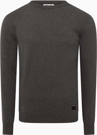 Replay Mens Crewneck Sweater - Grey - Size: 38