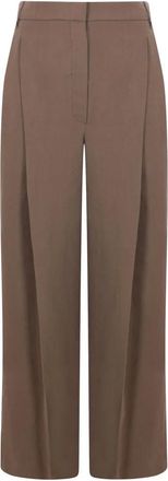 Brunello Cucinelli Broeken, Dames, Bruin, S, Linnen, Linnen Blend Broek