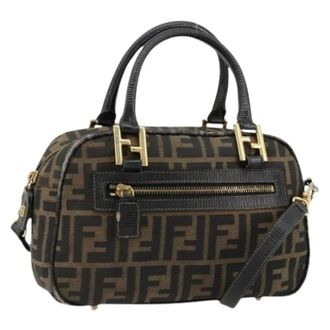 Fendi Pre-owned Handbags, female, Brown, Size: ONE SIZE Pre-owned Zucca Canvas Hand Bag