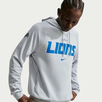 Nike Detroit Lions Rivalries Collection Primary Nike Mens Dri-FIT NFL Pullover Hoodie in Grey | 03EJ07R9J-XM3