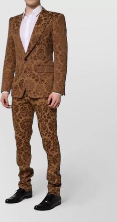 Dolce & Gabbana floral-jacquard suit