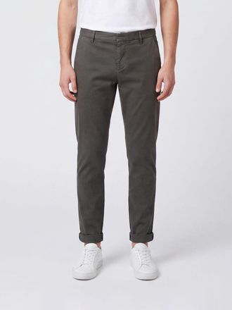 Dondup Pantaloni chino Gaubert slim fit in velluto a vita media