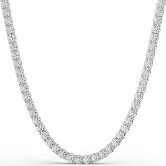 Diamond2Deal 14K Gold Lab Grown Diamond Line Tennis Necklace 18 5 Ct