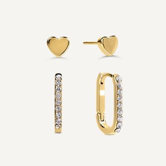 Radley London Alba Place Gold Stone Set Huggie Hoops & Gold - RYJ1622S