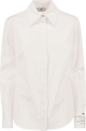 Elisabetta Franchi Cotton Poplin Shirt With Logo