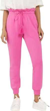Something Navy Meghan Paperbag Sweatpants In Pink