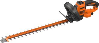 Black+Decker Corta-setos El&eacute;ctrico Black&decker Behts501, 600 W, 60 Cm De Longitud De Cuchilla, 25 Mm De Grosor De Corte, Con Manillar De Dos Manos Y Protecci&oacute;n Tr