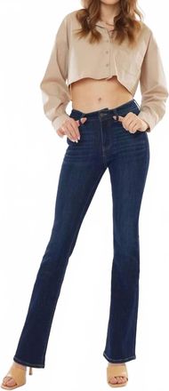Kancan High Rise Boot Cut Jeans In Dark Wash