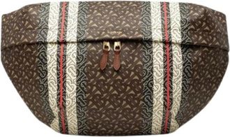 Burberry Pre-owned Canvas Belt Bag - Dames - Vintage Heuptassen - Bruin - ONE Size - Leer - Vintage
