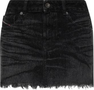 Diesel Denim Skirts - Dames - Spijkerrokken - Zwart - W28 - Denim - Rokken