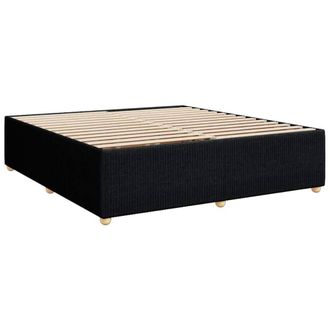 Berkfield Home Soft Bed Frame without Mattress Black Super King Fabric
