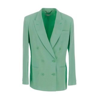 Stella McCartney Blazers, female, Green, 2XS, Oversized Double-Breasted Jacket