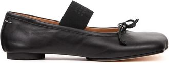 Maison Margiela Zwarte leren instappers - Dames - Ballerinas - Zwart - 39 EU - Leer - Schoenen