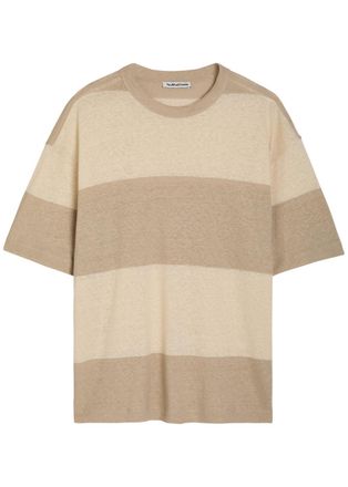 Ymc You Must Create Ymc Triplet Striped Cotton-knit T-shirt - Beige - XL