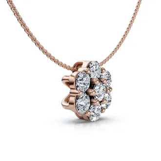 Pompeii3 1/2Ct Diamond Pendant Womens Necklace 14k Gold Lab Grown