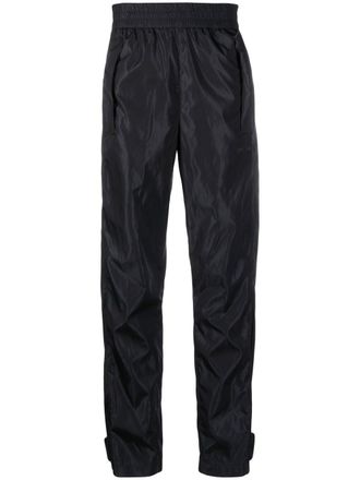 Off-white logo-print elasticated trousers - women - Polyamide/Polyester - 38 - Black