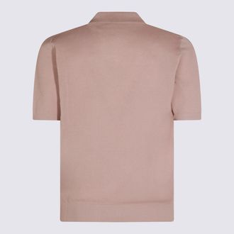Eleventy Ribbed Cotton Polo - Beige