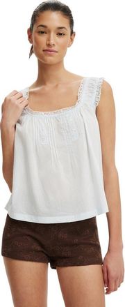 Cotton On Womens Willa Babydoll Top in Seaside Blue at Nordstrom, Size 12