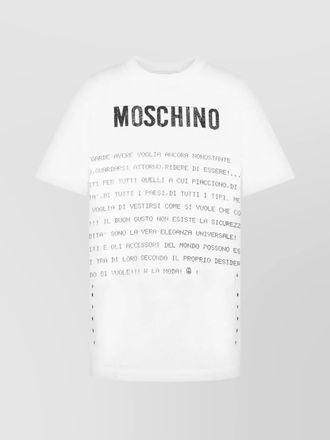 Moschino cotton logo print short sleeve t-shirt