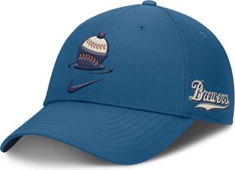 Nike Milwaukee Brewers City Connect Club Nike Mens Dri-FIT MLB Adjustable Hat in Blue | NB020IAFMZB-Z8F