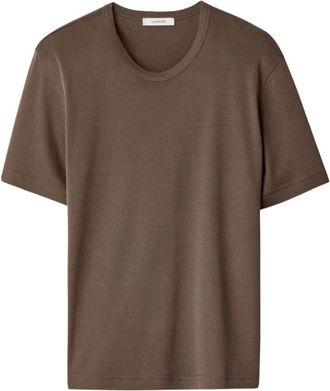 Christophe Lemaire Rib T-shirt - Heren - T-shirts - Bruin - XS - Katoen - Tops