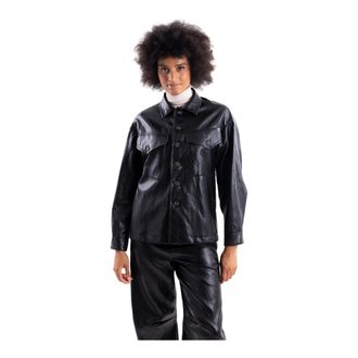 Vicolo Giacca Camicia - - Jackets - Donna - Nero - S