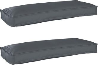 vidaXL Juego De Cojines De Paleta 2 Pcs Antracita 100 X 40 X 8 Cm Vidaxl