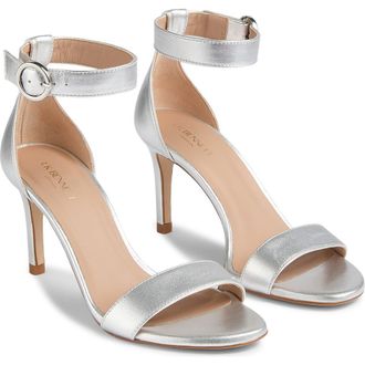 L.k. Bennett Ivy Ankle Strap Sandal in Silver at Nordstrom, Size 7Us
