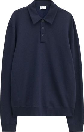 Filippa K Polo Sweatshirt - Heren - Sweatshirts - Blauw - S - Katoen - Hoodies & sweatvesten