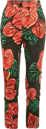 Dolce & Gabbana Pantaloni a fiori - Nero