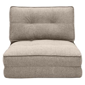 Miliboo Sill&oacute;n Cama De 1 Plaza De Tela Color Topo Sally