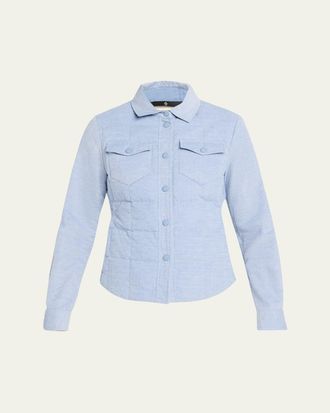 Moncler Padded Long-Sleeve Corduroy Shirt