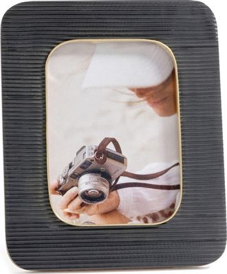 Zodax Ribbed 7.5 x 9.5 Photo Frame in Black at Nordstrom Rack