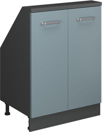 Vicco Armario Para Techo Inclinado Rion, Gris Azulado/antracita, Con 2 Puertas, Vicco