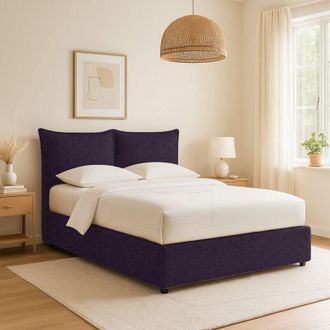 Dmora Cama Individual Newquay, Desenfundable, Hecho En Italia, Morado