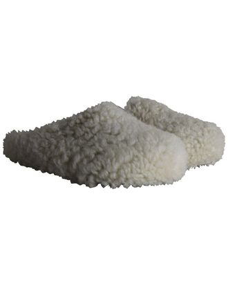 Marni Mens Wool/Hair Sabot Round-Toe Shearling Mule (Authentic Pre-Loved)