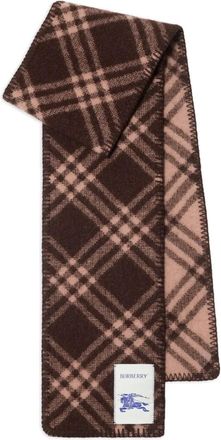 Burberry Geruite wollen sjaal - Bruin