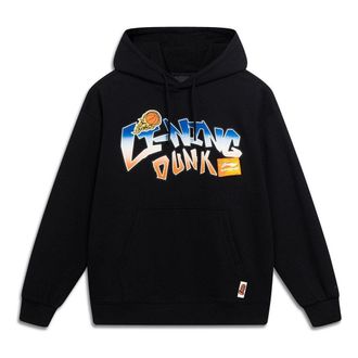 Li-Ning Hoops Cartoon Graphic Hoodie Black AWDT551-4