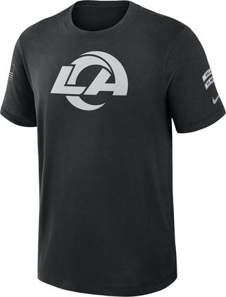 Nike Los Angeles Rams Salute to Service Slub Nike Mens Dri-FIT NFL T-Shirt in Black | 034900AA5B-AEG