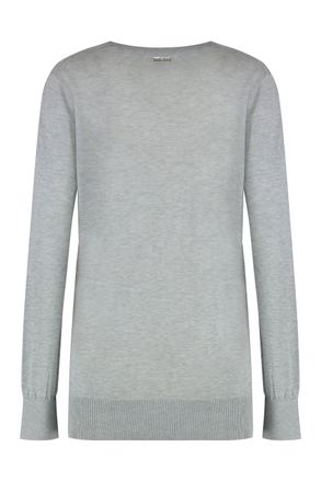 Michael Michael Kors Womens Fine-Knit Sweater Grey Tencel