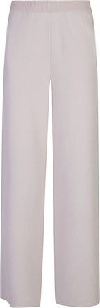 Eleventy Cashmere Katoen Elastische Broek - Dames - Wijde Broeken - Wit - S - Katoen - Broeken