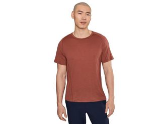 Smartwool Active Ultralite Short Sleeve Mens Clothing Burnt Sienna : LG, Wool/Tencel