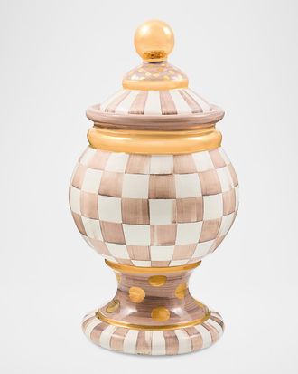 MacKenzie-Childs Check Ceramic Storage Container