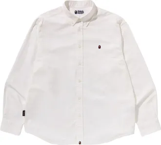 A Bathing Ape One Point Oxford LS Shirt White 1K80-131-306-WHITE