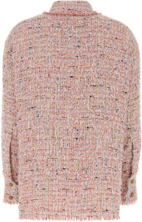 Balmain Womens Multicolor Tweed Shirt Aaa Multicolore Camicie